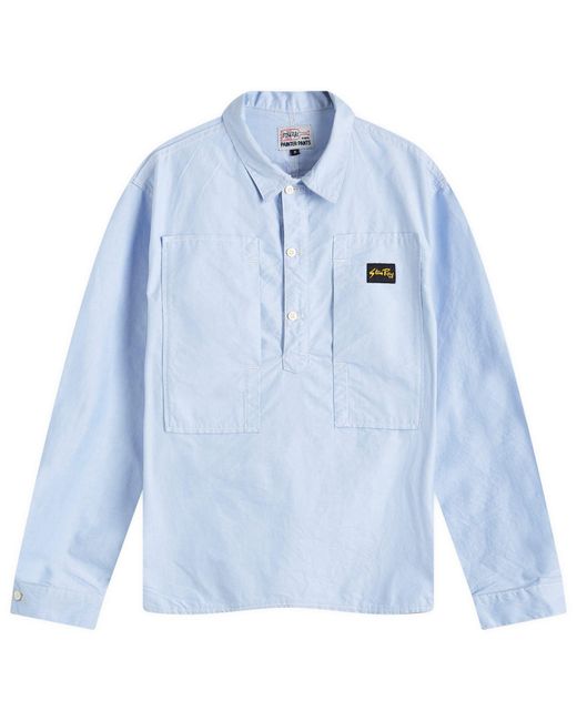 Stan Ray Blue Popover Painters Shirt for men