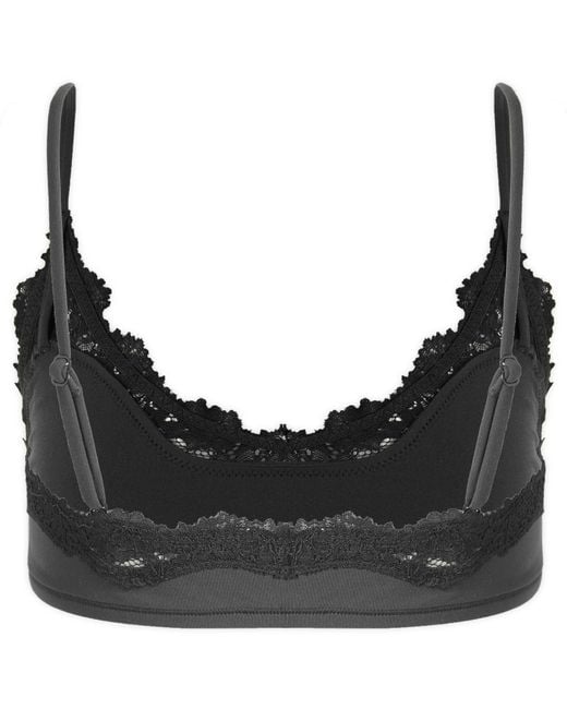 Skims Black Fits Everybody Lace Scoop Bralette