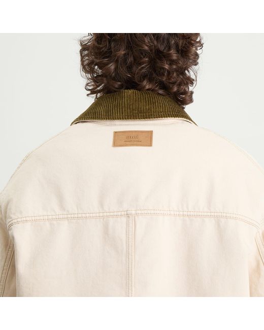AMI Natural Off- Cotton Twill Worker Jacket for men