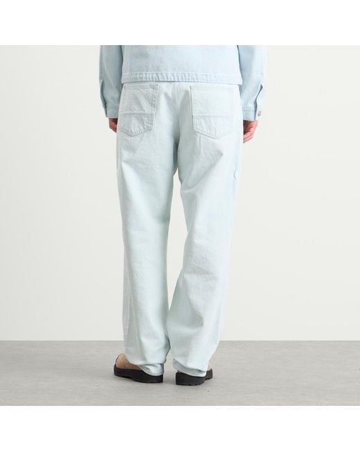 Stone Island Blue Denim Research Ultra Bleached Loose Jeans for men