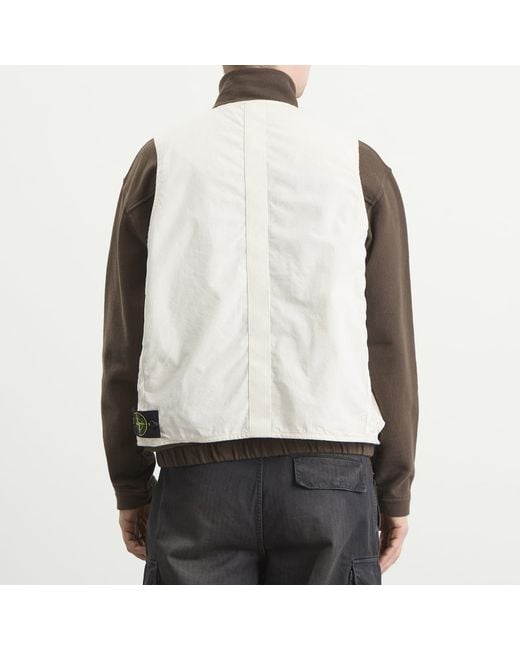 Stone Island Natural Cotton Nylon Micro Ripstop Utility Vest for men