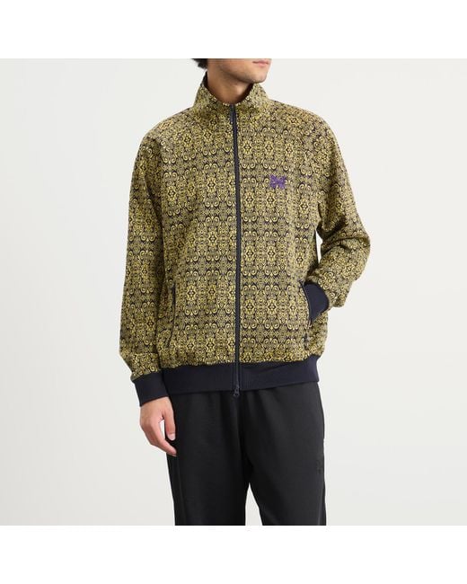 Needles Green Poly Jacquard Track Jacket for men