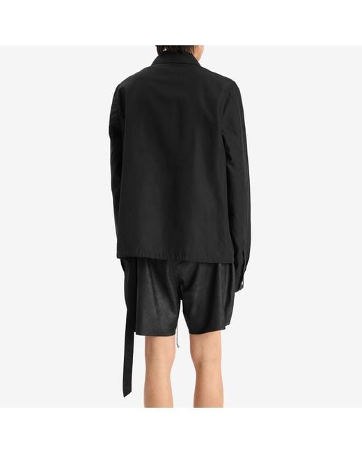Rick Owens Black Snapfront Jacket for men