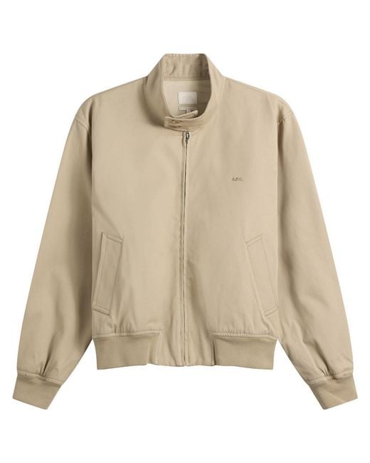 A.P.C. Natural Zip Harrington Jacket for men