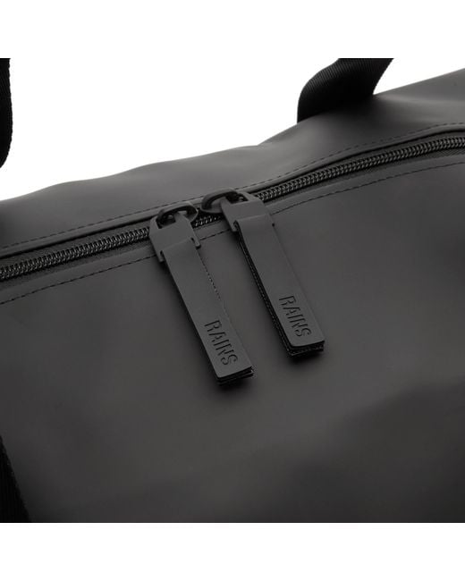 Rains Black Trail Gym Bag for men