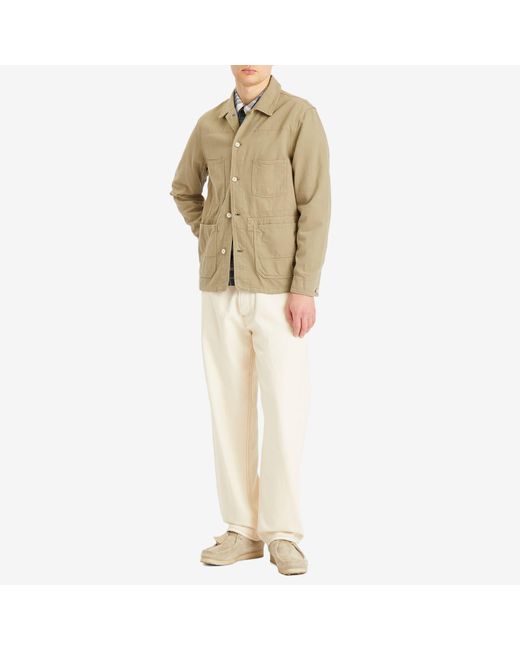 Paul Smith Natural Broad Stripe Zebra Chore Jacket for men