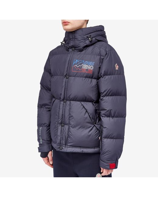 3 MONCLER GRENOBLE Blue Cristaux Ripstop Jacket for men