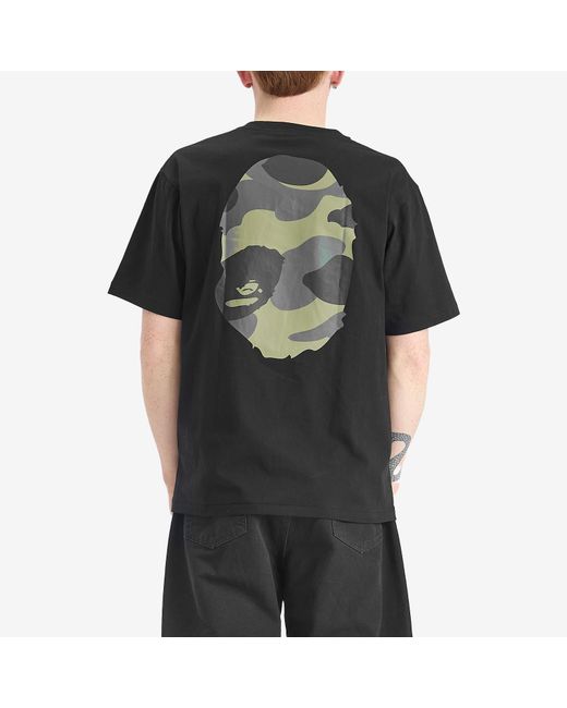 A Bathing Ape Black Giant 1St Camo Big Ape Head Tee for men