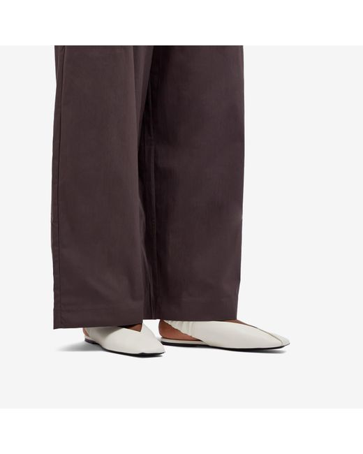 St. Agni White Envelope Sling Back Flats