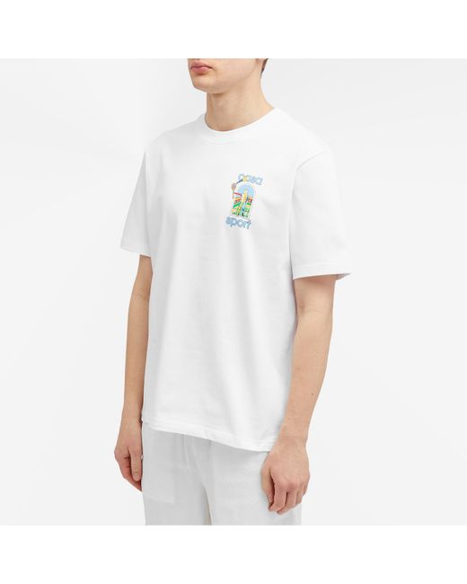 Casablancabrand White Le Jeu Colore Casa Sport T-Shirt for men