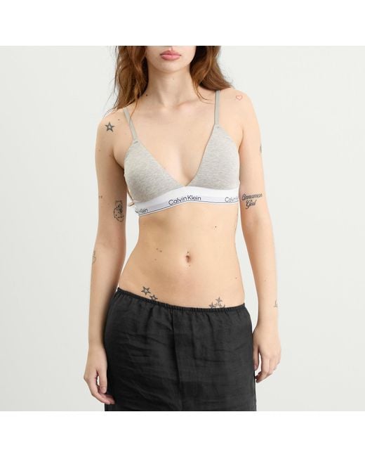 Calvin Klein White Icon Lightly Lined Triangle Bra