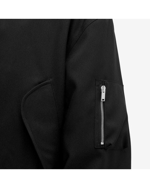 Jil Sander Black Zip Through Bomber Jacket for men