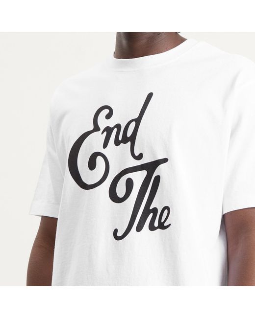 by Parra White End The Loungechair T-Shirt for men