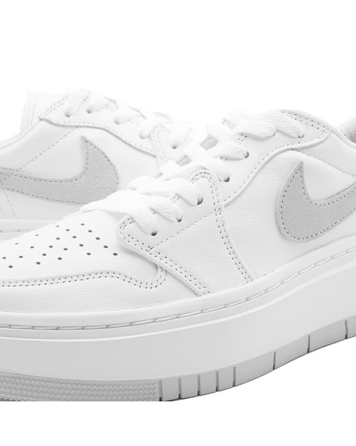 Nike Air Jordan 1 Elevate Low Platform-sole Leather Low-top Trainers in  White | Lyst
