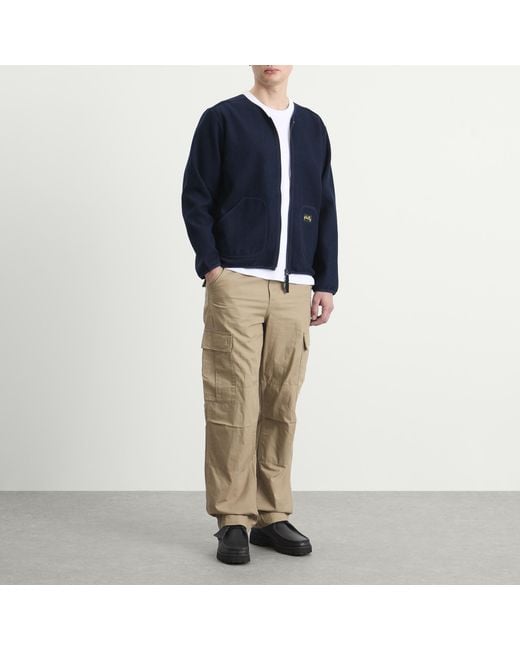 Stan Ray Blue Wool Fleece Cardigan for men