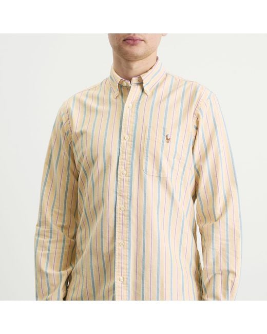 Polo Ralph Lauren Natural Button Down Stripe Oxford Shirt for men