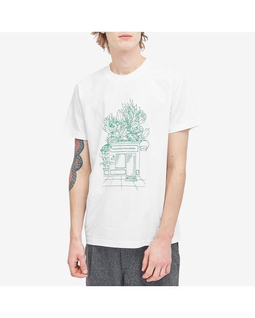 A.P.C. Blue Magasin Store Graphic T-Shirt for men