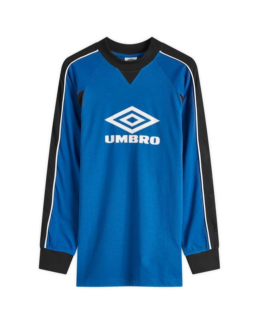 Umbro Blue Panelled Long Sleeve Football Jersey