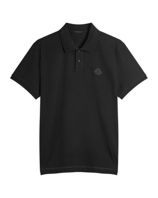 MONCLER｜SHORT-SLEEVED PIQUE/COLLAR Moncler White cotton pique short sleeve polo shirt