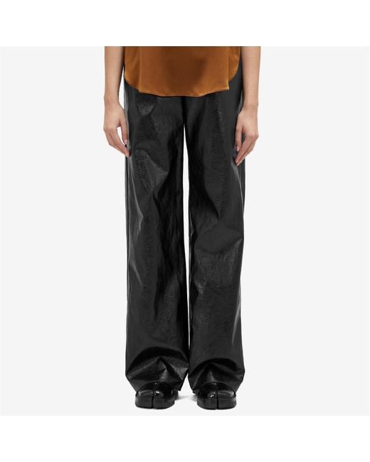 Weekend by Maxmara Gray Plutone Faux Leather Trouser