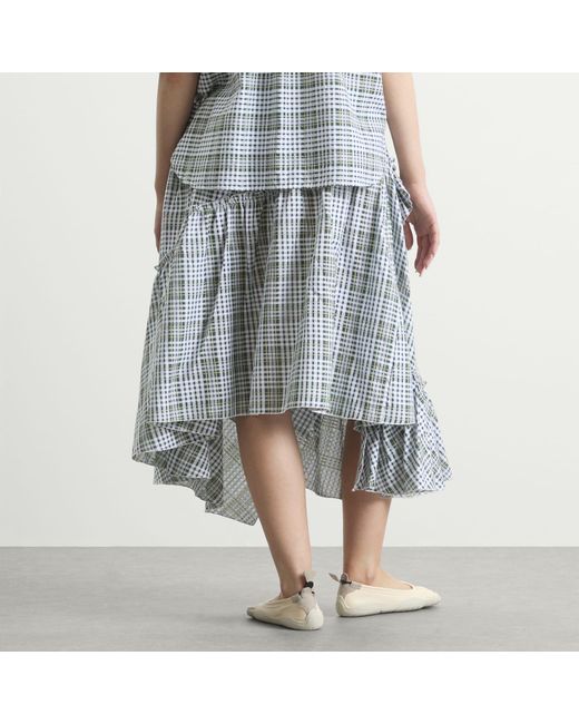 YMC Gray Draped Skirt