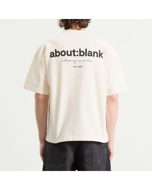 About Blank White Box Logo T-Shirt for men