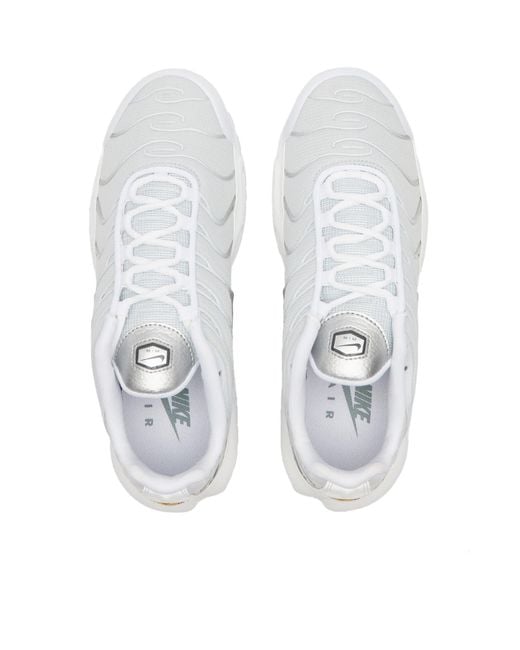 Nike White W Air Max Plus/Pure Platinum Metallic