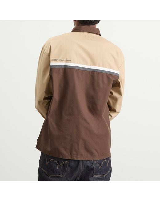Neighborhood Brown Classic Work Bicolor Shirt for men