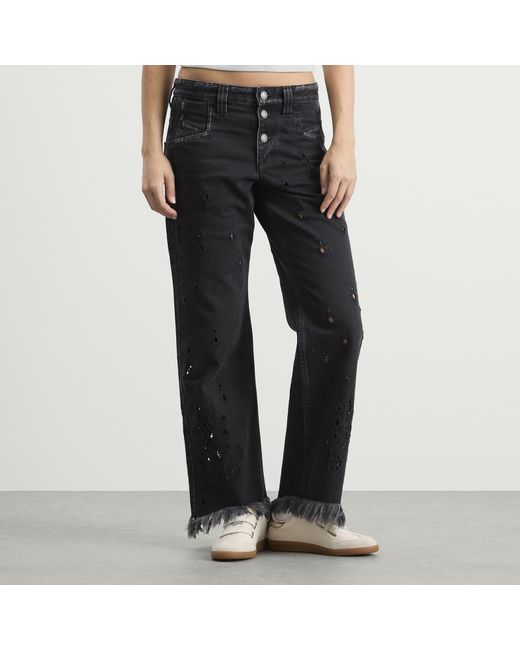 Isabel Marant Black Amia Embroidered Jeans