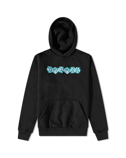Butter Goods Black Embroidered Cubes Hoodie for men