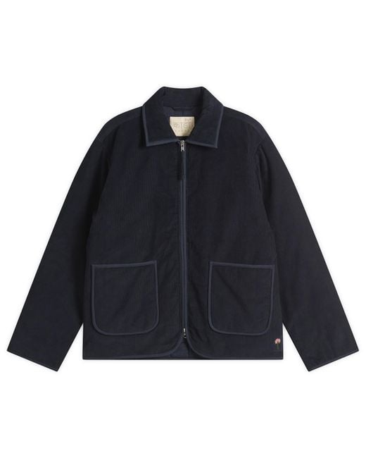 Kardo Blue Cord Double Zip Jacket for men