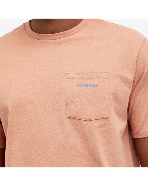 Patagonia Orange Boardshort Logo Pocket Responsibili-Tee for men
