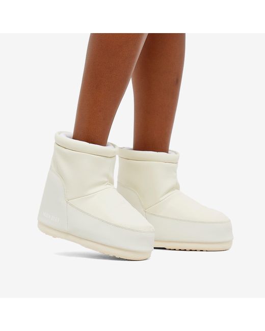 Moon Boot Icon Low No Lace Rubber Boots in White | Lyst