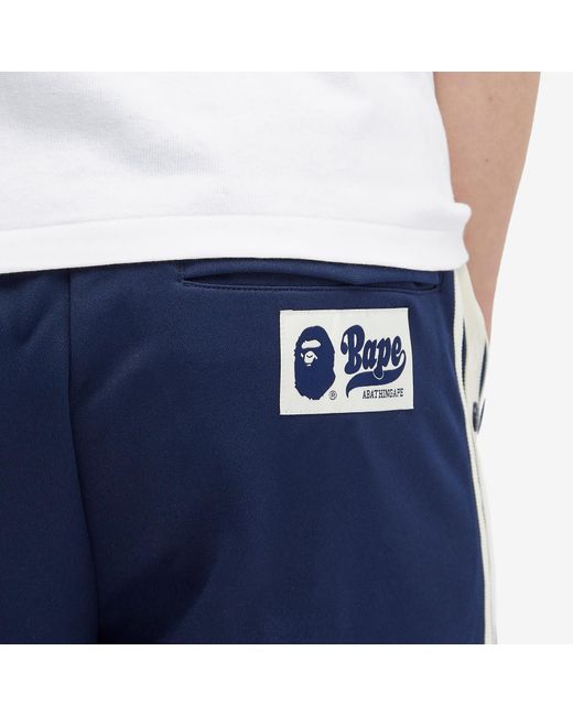 A Bathing Ape Blue Jersey Track Pants for men