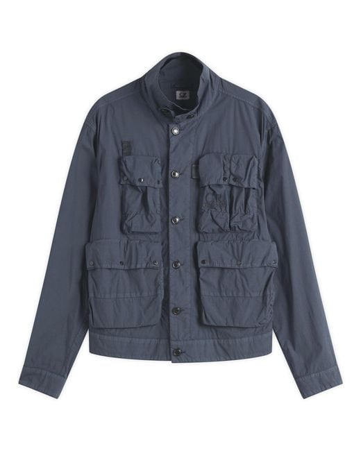 ジャケット・アウター C.P COMPANY double pocket short blouson C.P. Company Multi Pocket Shirt Jacket in Blue for Men | Lyst