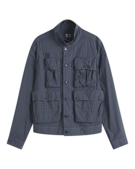C P Company Blue Multi Pocket Shirt Jacket for men
