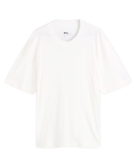 MHL by Margaret Howell White Simple T-Shirt for men
