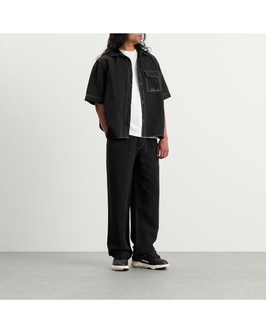 Amiri Black Script Linen Shirt for men