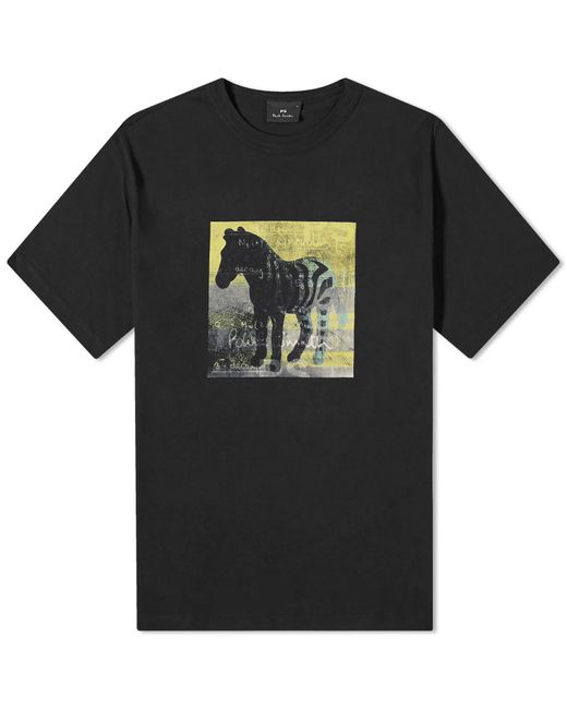 Paul Smith Black Zebra Square T-Shirt for men