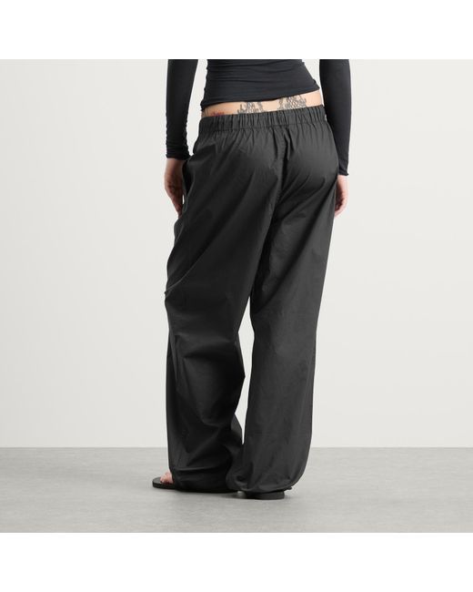 Skims Black Sateen Oversized Cargo Pants
