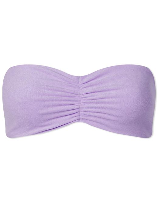JADE Swim Synthetic Ava Bandeau Terry Bikini Top in Purple | Lyst Canada