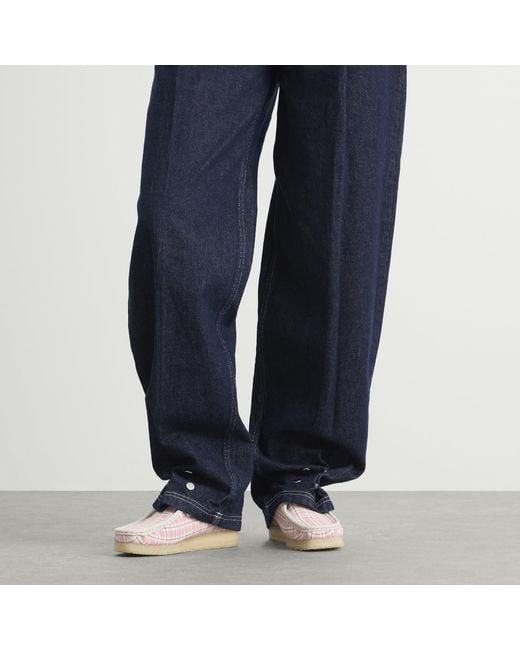 Clarks Pink Check Wallabee Boot