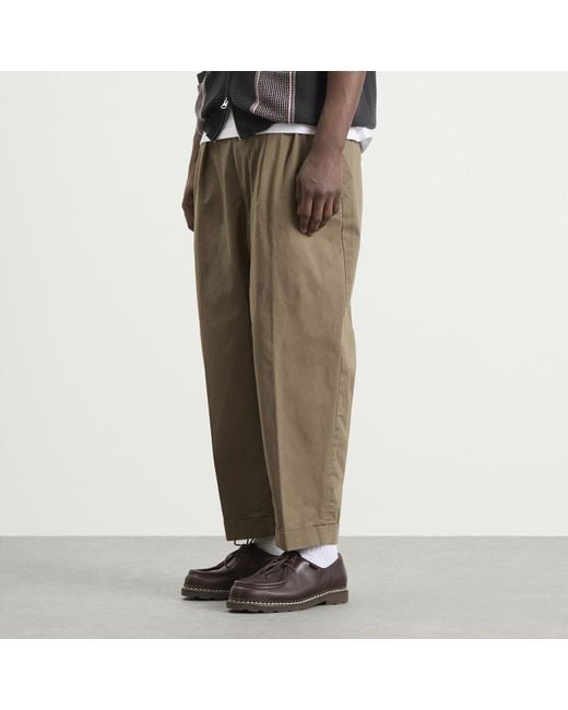 Beams Plus Green 2 Pleat Chino for men
