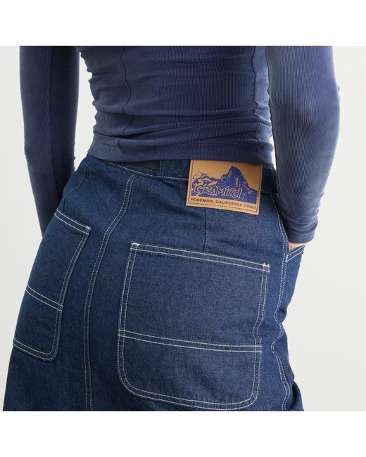 Gramicci Blue Denim Midi Skirt