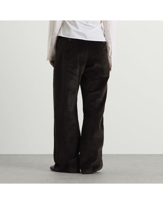 Studio Nicholson Black Grange Relaxed Curved Leg Pant
