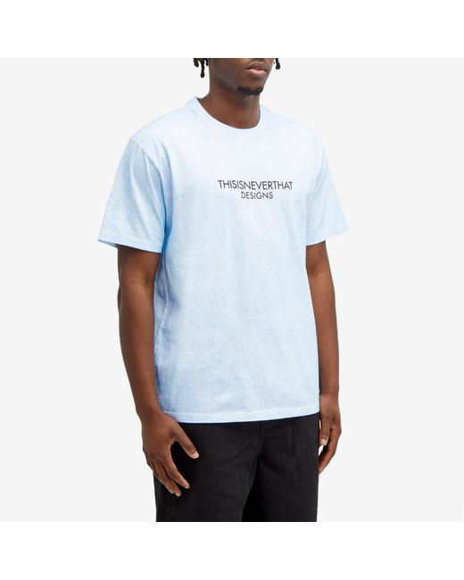 Thisisneverthat Blue Sprayed Fr-Logo T-Shirt for men