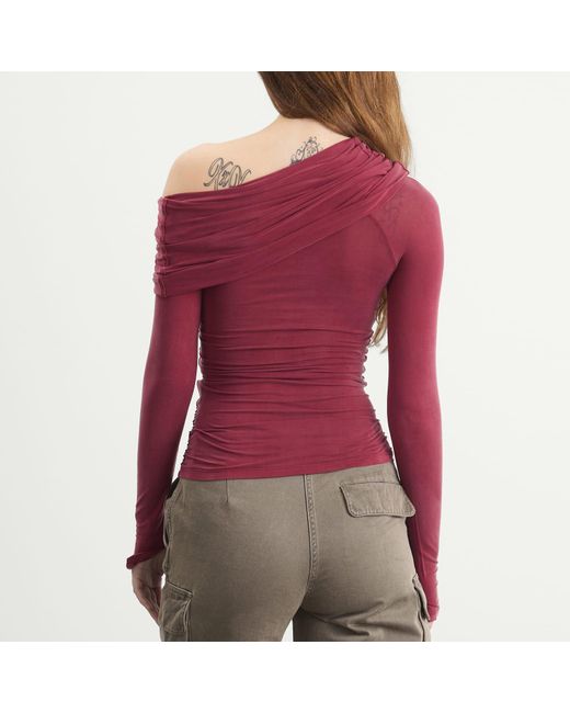 Peachy Den Purple The Kylie Cold Shoulder Top