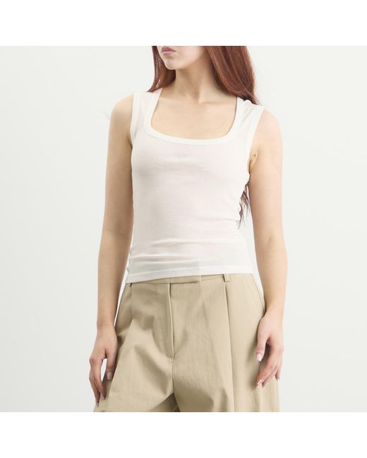 Samsøe & Samsøe White Sadou Tank Top