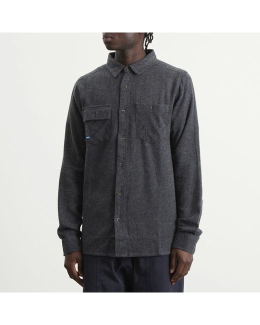 Kavu Gray Langley Flannel Overshirt for men