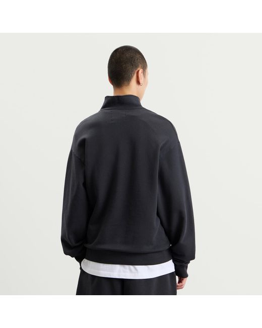END. Black Slice Half Zip Sweat